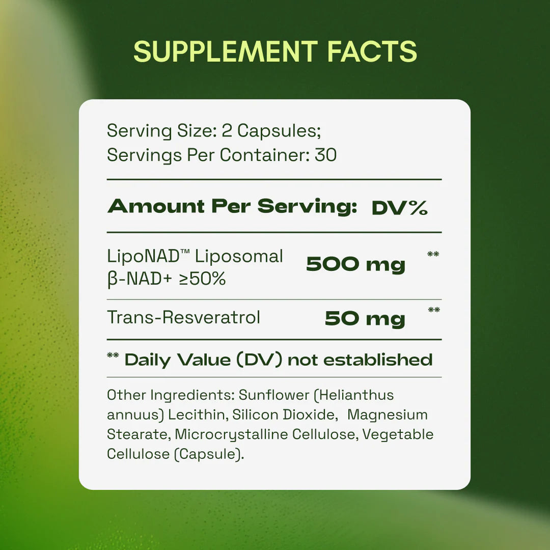 Cata-Kor NAD+ Advanced Anti-Aging Supplement With Resveratrol